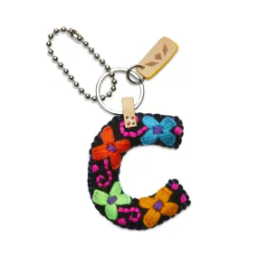 Consuela Black Felt "C" Charm