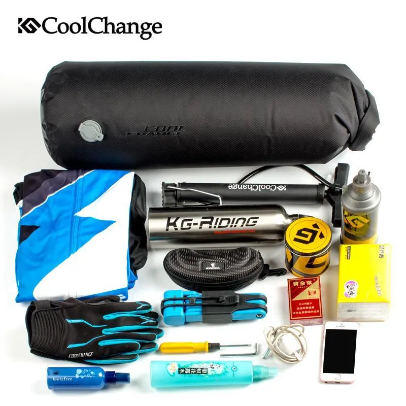 CoolChange Cycling Saddle Bag Waterproof Foldable Tail Rear Seat Bag 20L