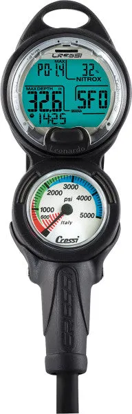 Cressi AC10V / Master Cromo Regulator Package w/ Compact Octo, Leonardo C2 OR Mini PD2 OR Mini SPG PSI & GupG Regulator Bag