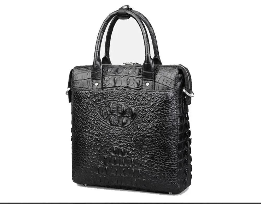 Crocodile Skin Leather Briefcase , Messenger Bag  For  Men