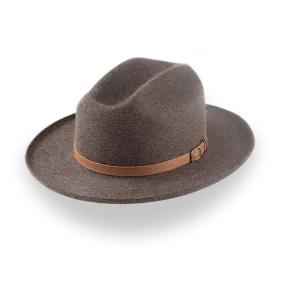 Custom Crafted Open Road Fedora in Mélange Fur Felt | The Tatooine