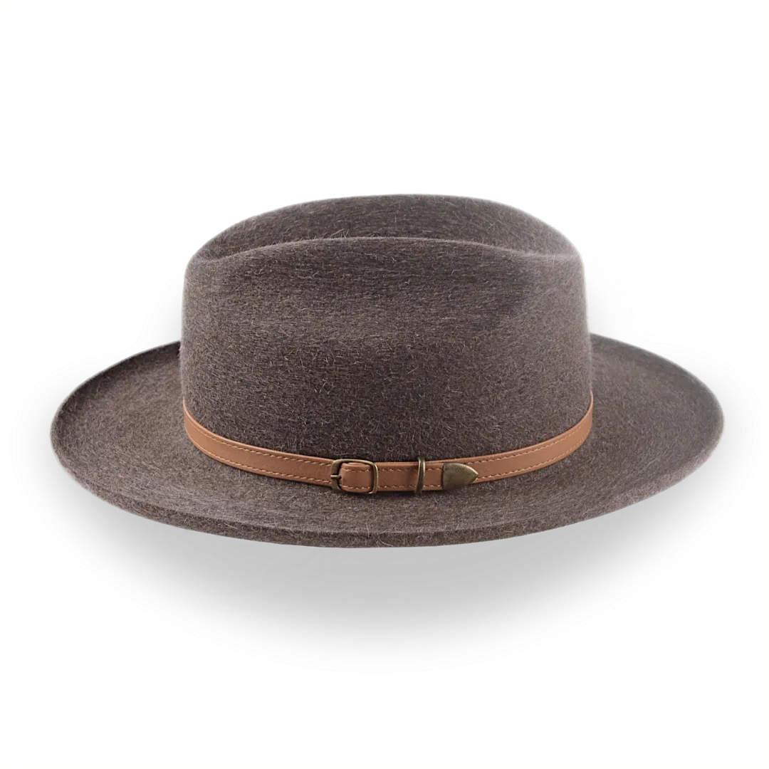 Custom Crafted Open Road Fedora in Mélange Fur Felt | The Tatooine