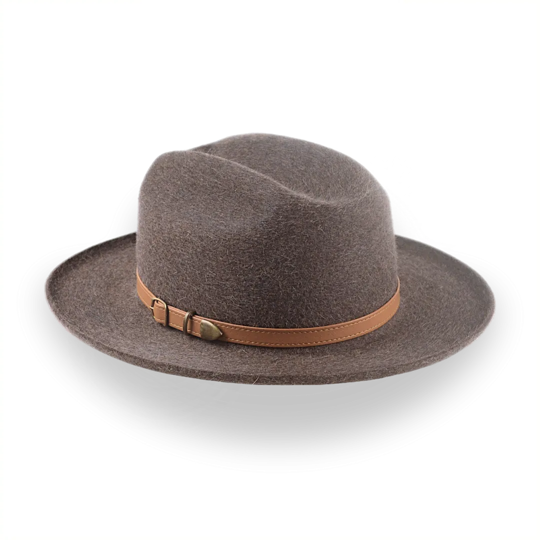 Custom Crafted Open Road Fedora in Mélange Fur Felt | The Tatooine