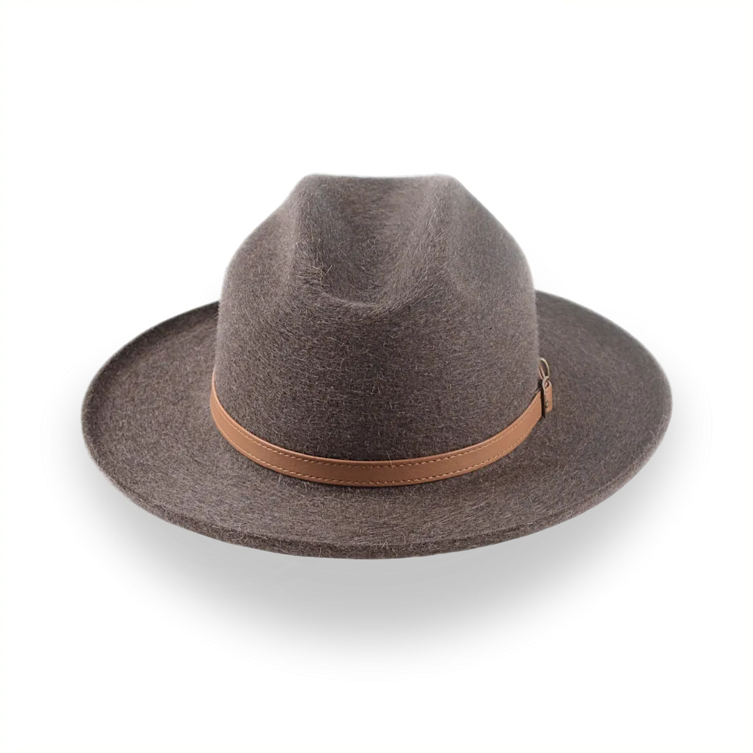 Custom Crafted Open Road Fedora in Mélange Fur Felt | The Tatooine