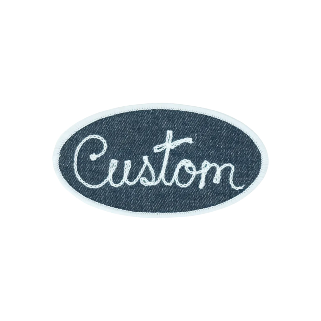 Custom Denim Oval Patch