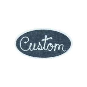 Custom Denim Oval Patch