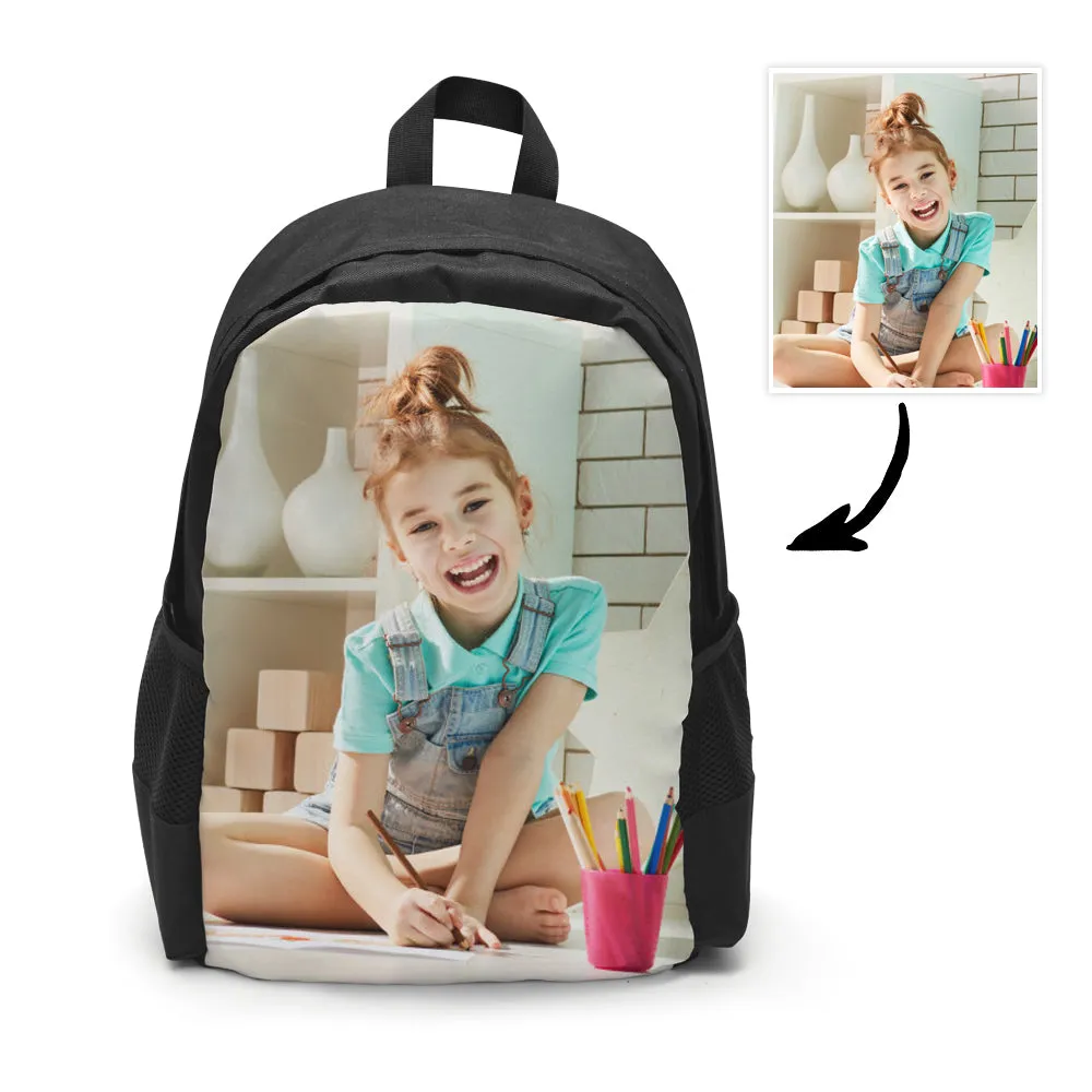 Custom Photo School Backpack, Back To School Gifts  Picture Backpacks For Boys And Girls