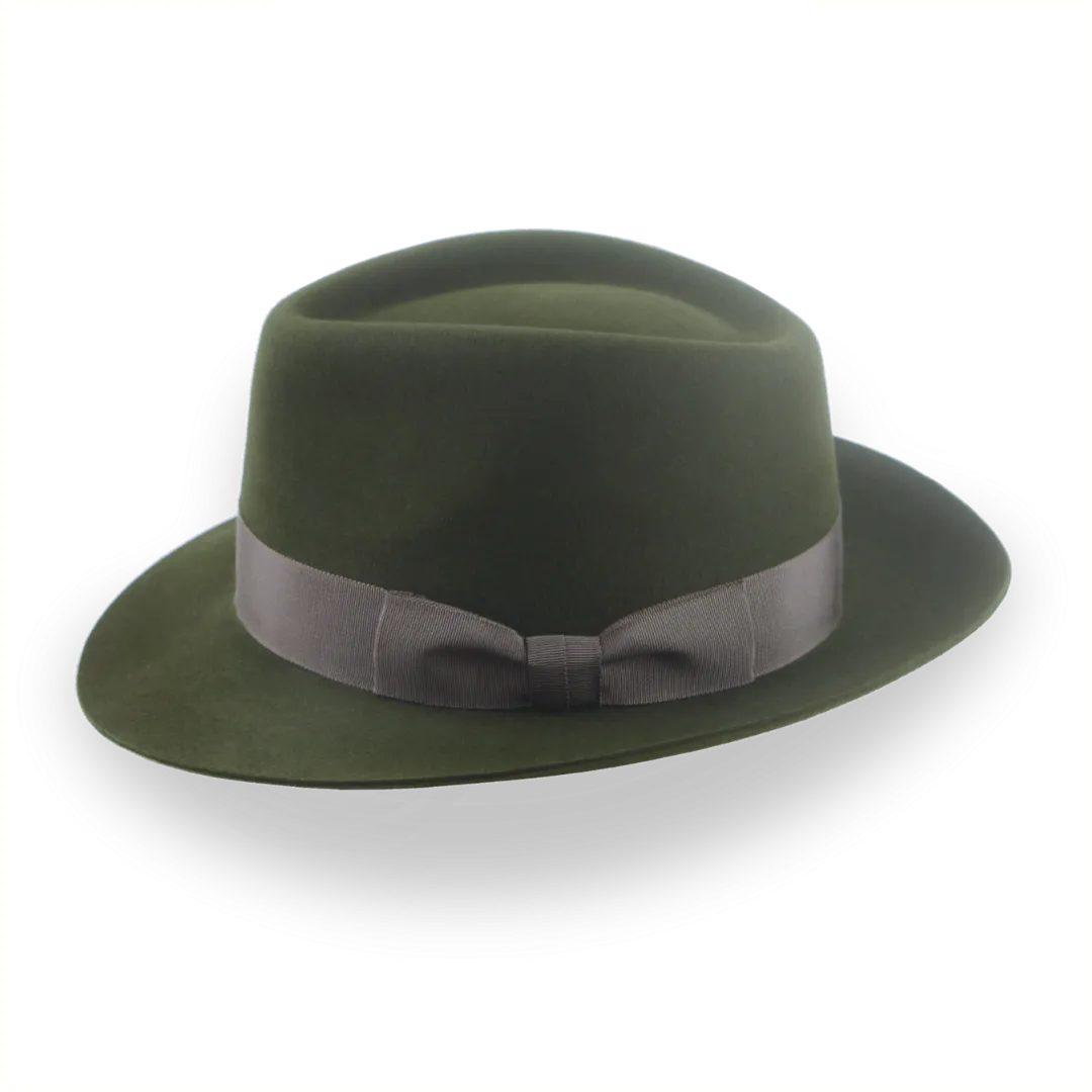 Dark Green Fedora Hat for Men in Premium Fur Felt | The Hunter