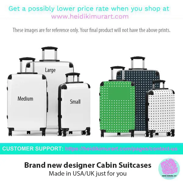 Dark Green Solid Color Suitcases, Modern Simple Minimalist Designer Suitcase Luggage (Small, Medium, Large)