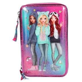 Depesche Topmodel Filled Pencil Case Triple Friends Pink