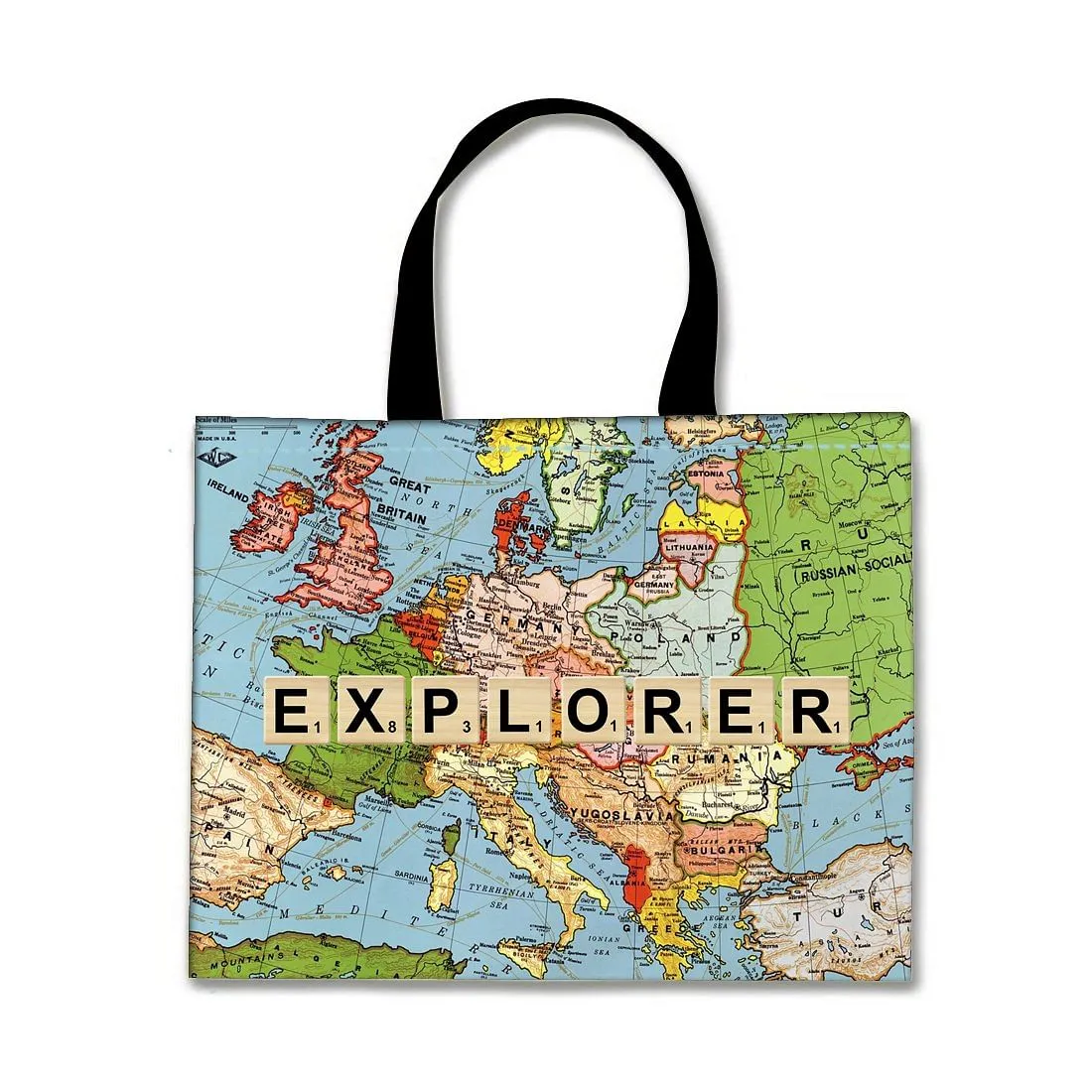 Designer Tote Bag With Zip Beach Gym Travel Bags -  Explorer