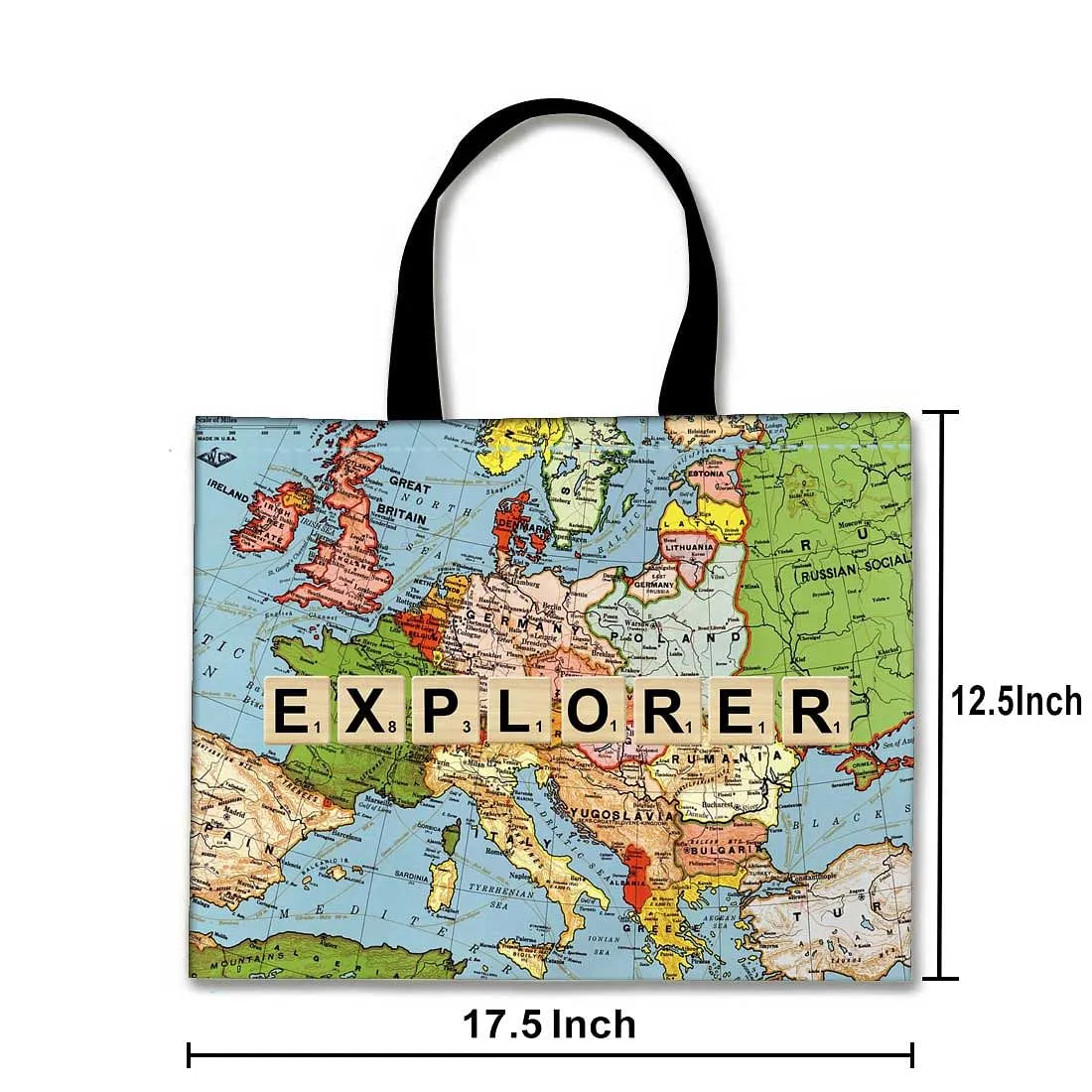 Designer Tote Bag With Zip Beach Gym Travel Bags -  Explorer