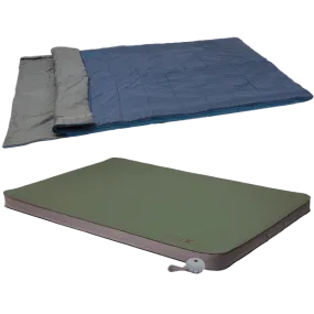 Duo Car Camping Sleeping Bag & Pad Combo