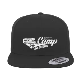 Embroidered Camp Flat Cap