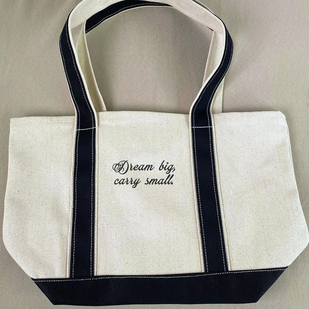 Embroidered Custom Text Tote Bag, Canvas Tote Bag, Gift for Her, Bachelorette Gift