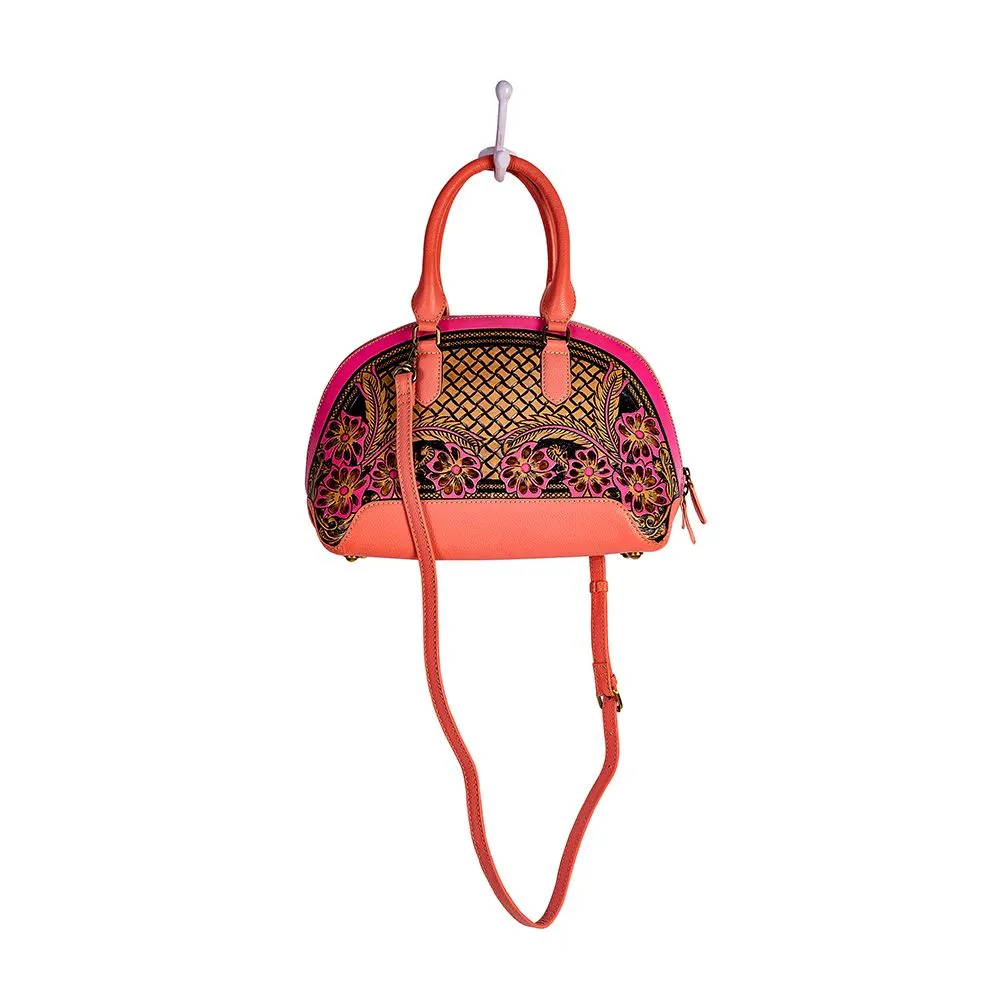 Emmylou Pass Hand-Tooled Bag in Salmon