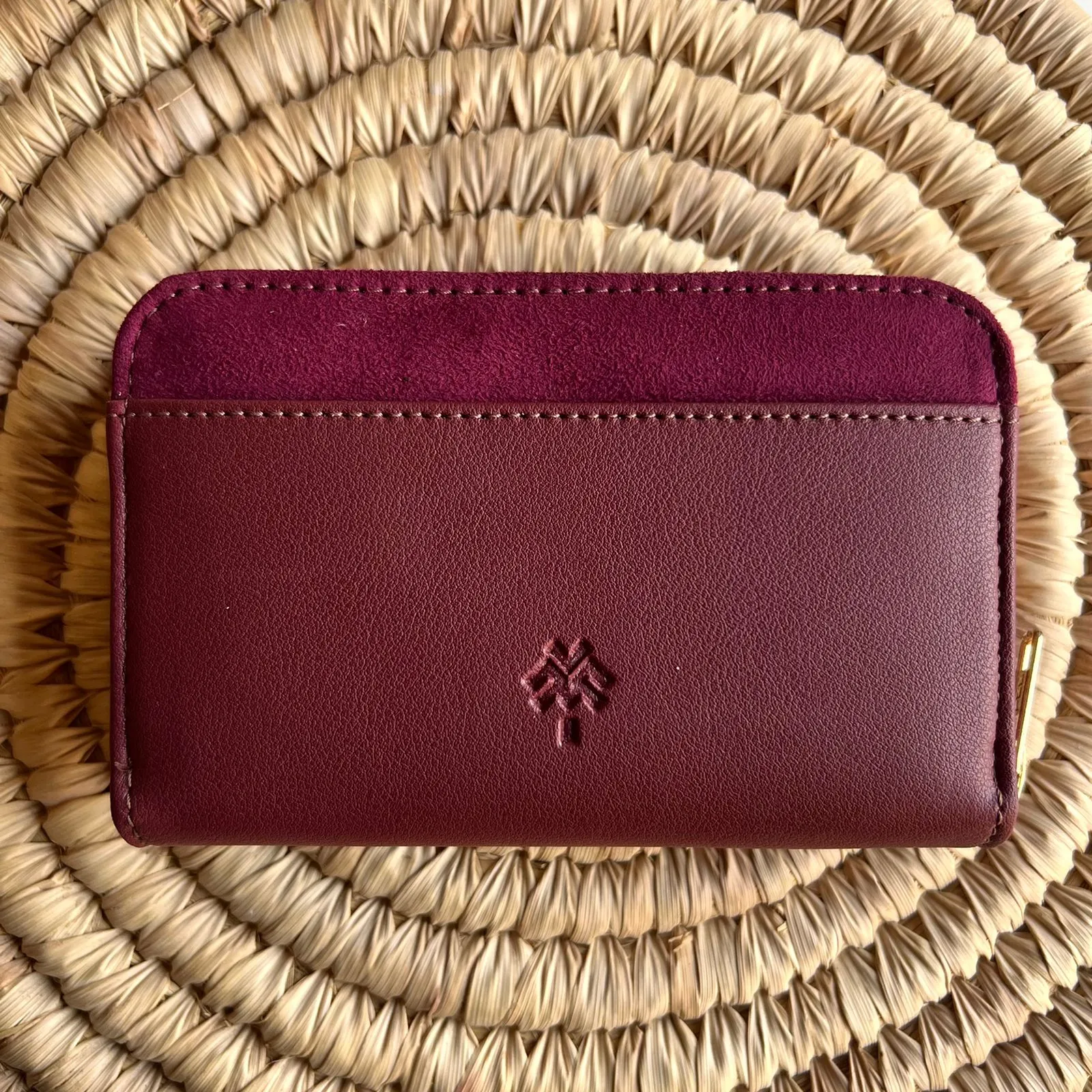 Engraved Boho Wallet Burgundy