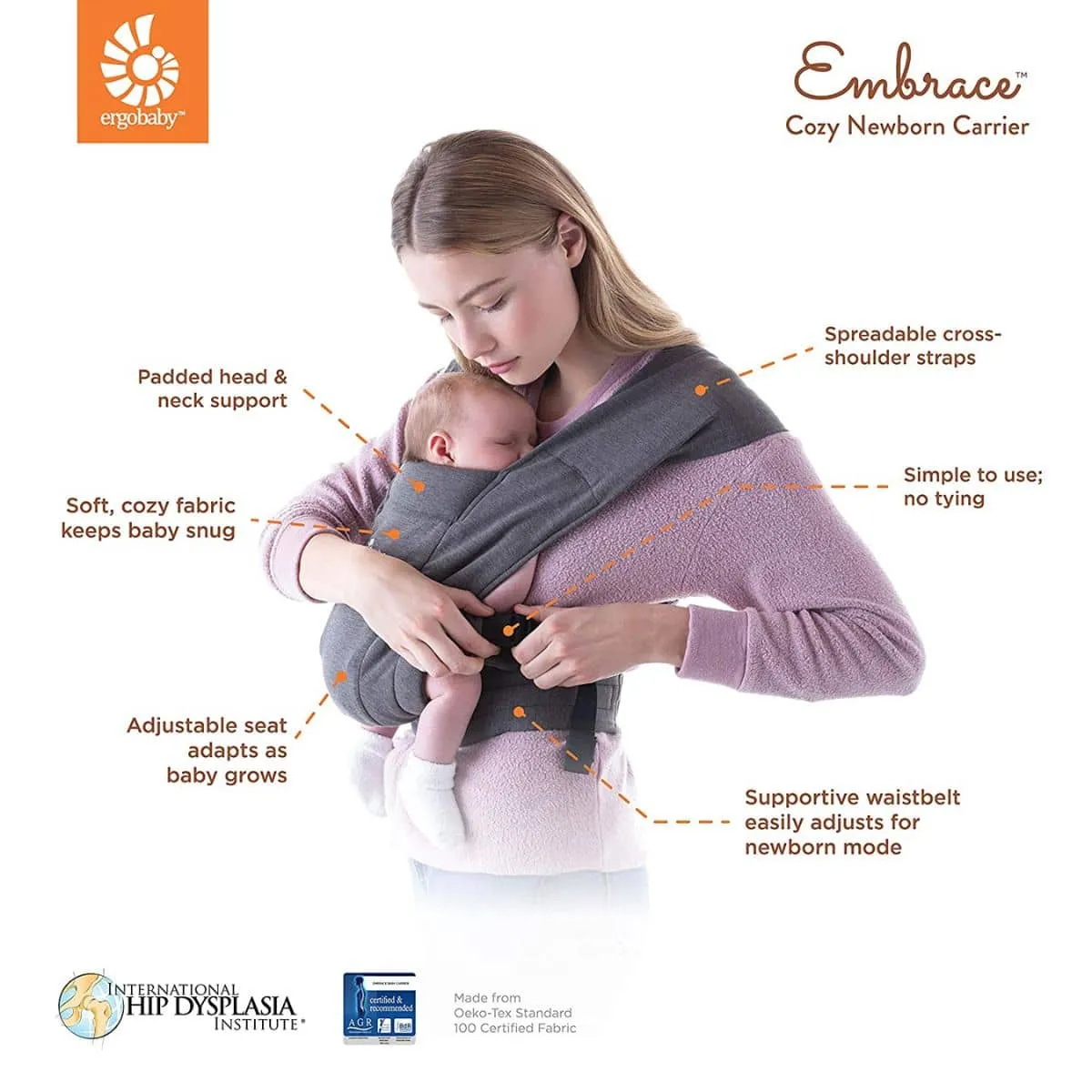 Ergobaby Embrace Baby Carrier - Oxford Blue