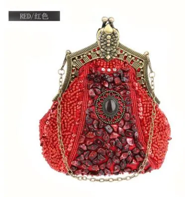 Exquisite Boho Handmade Beaded Vintage Evening Bag-Clutch