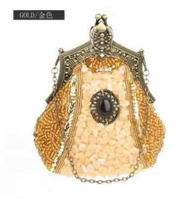 Exquisite Boho Handmade Beaded Vintage Evening Bag-Clutch