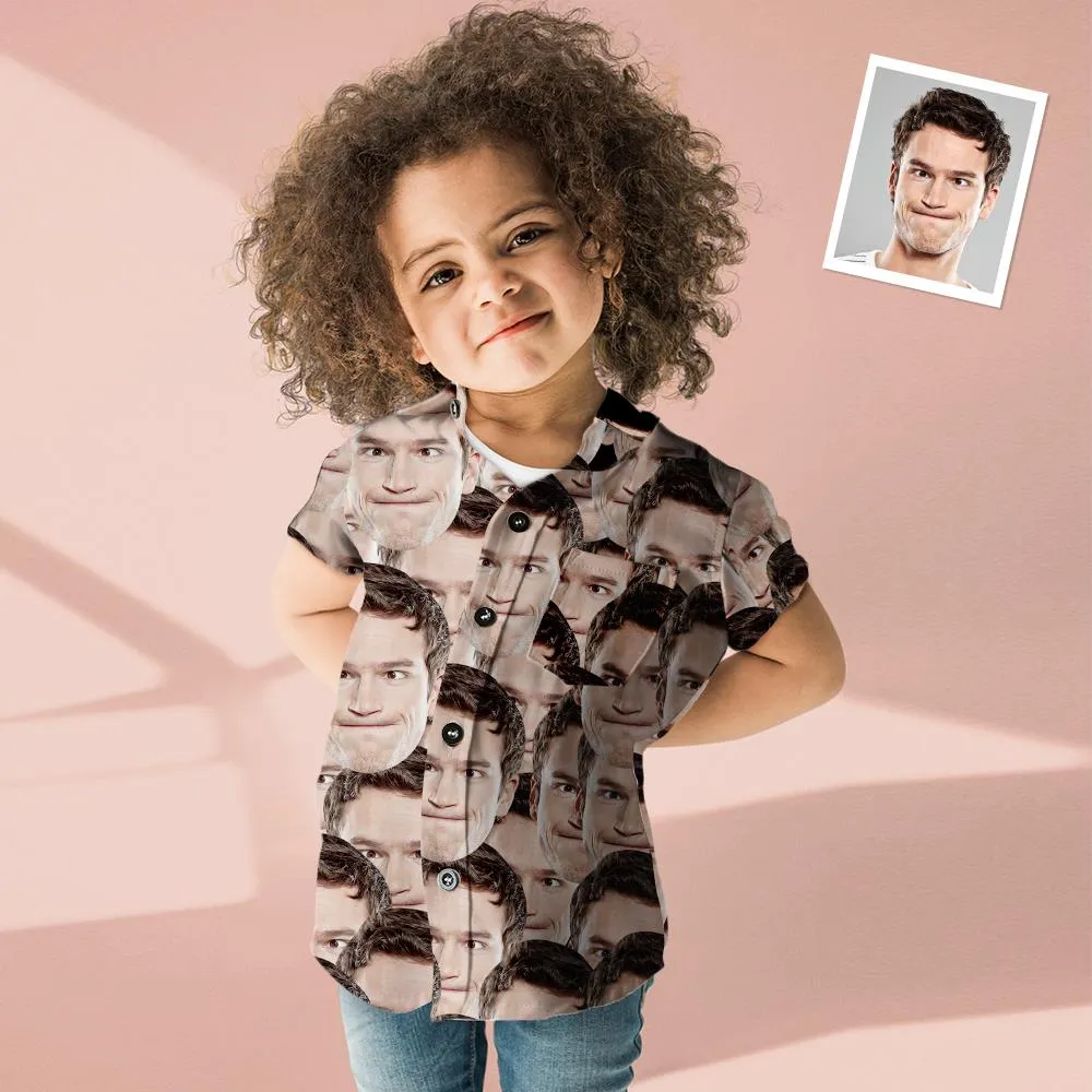 Face Mash Parent-child Wears Personalised Face Hawaiian Shirt Gift