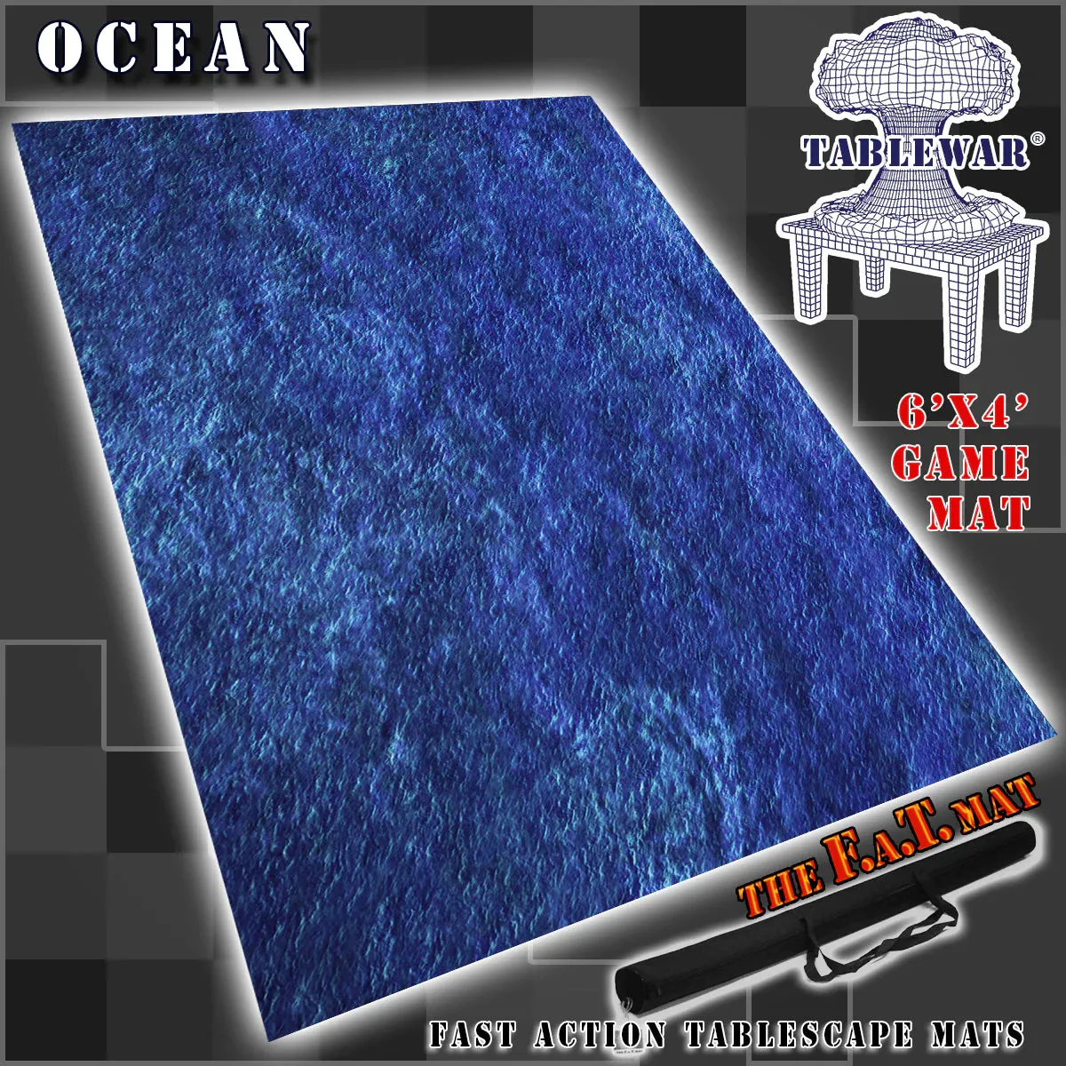 FAT Mat: Ocean (Dark Blue) 6x4