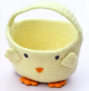 Felt Easter Egg Hunt Basket Chick