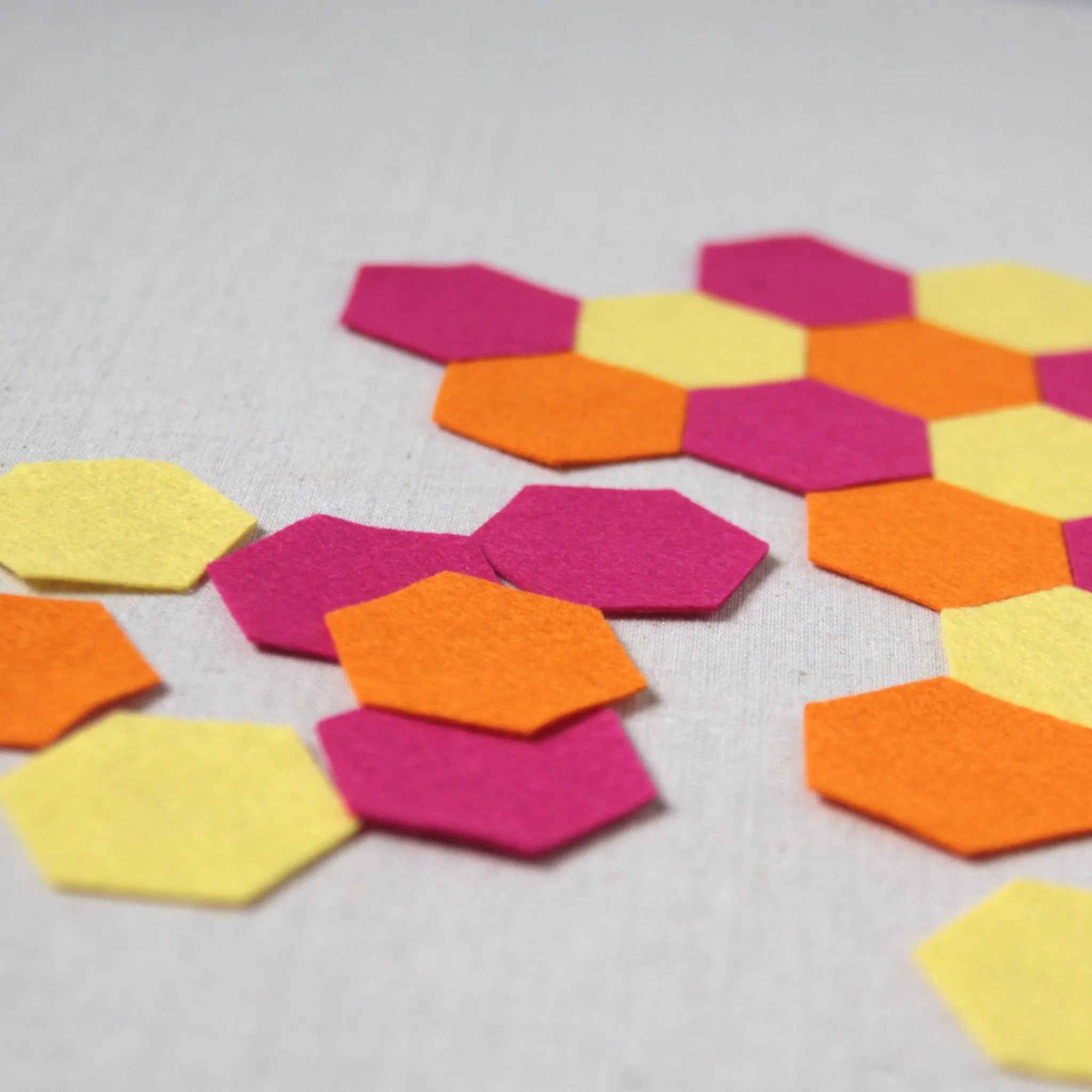 Felt-fetti Hexagons, die cut shapes