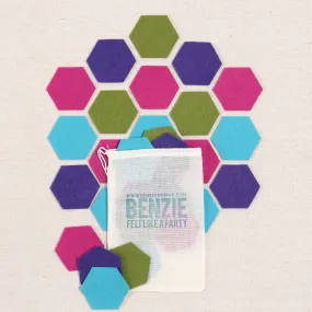 Felt-fetti Hexagons, die cut shapes