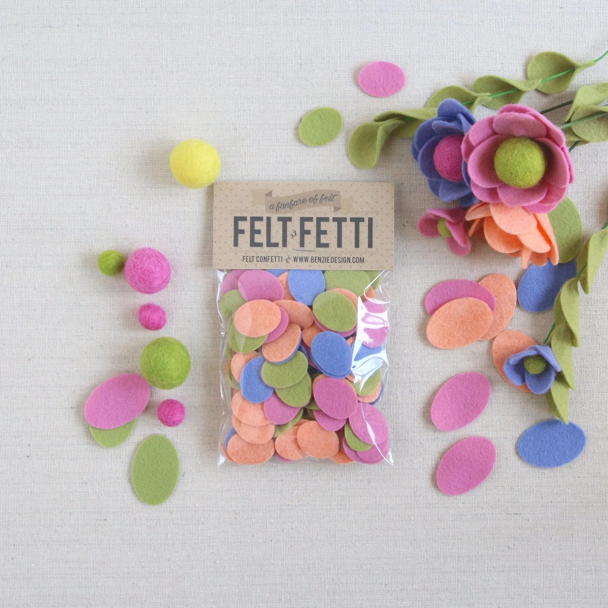 Felt-fetti Ovals, die cut shapes