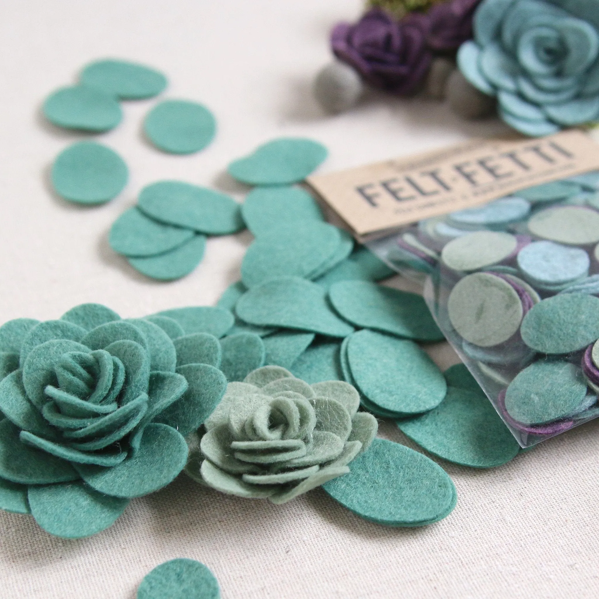 Felt-fetti Ovals, die cut shapes