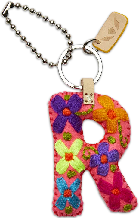 Felt Letter Charm Pink