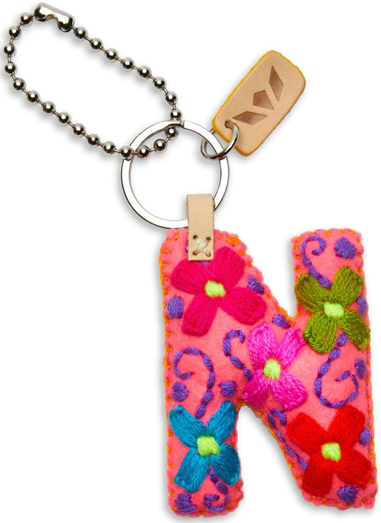 Felt Letter Charm Pink