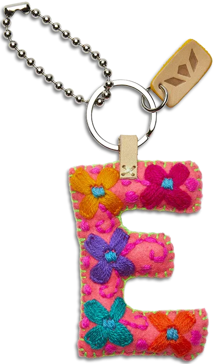 Felt Letter Charm Pink