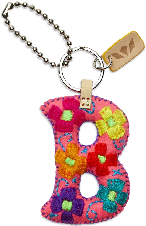 Felt Letter Charm Pink