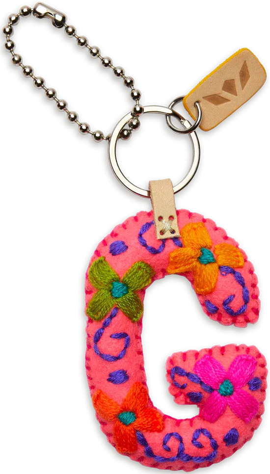 Felt Letter Charm Pink