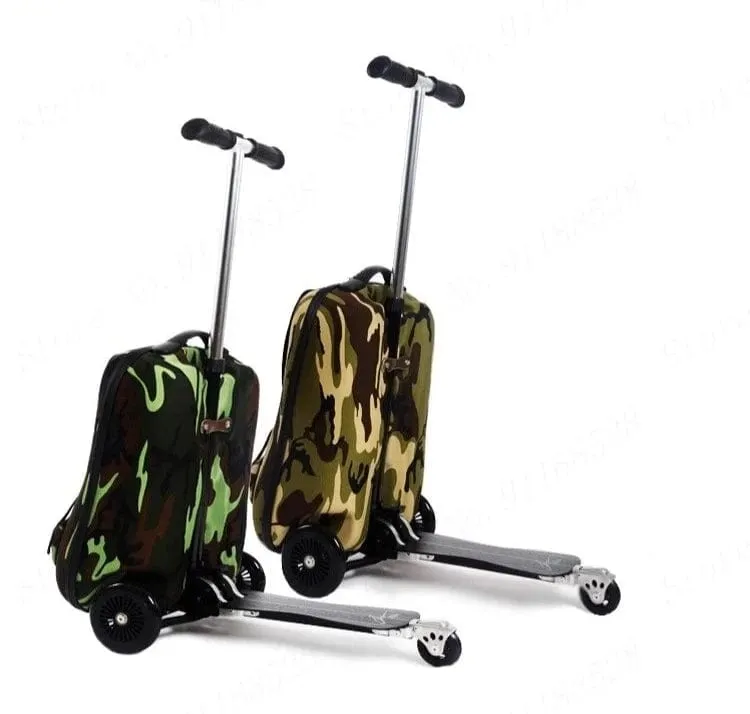 FlexPack Detachable Scooter Suitcase: 20 Inch Detachable Scooter Backpack | Multi-Functional Boarding Suitcase