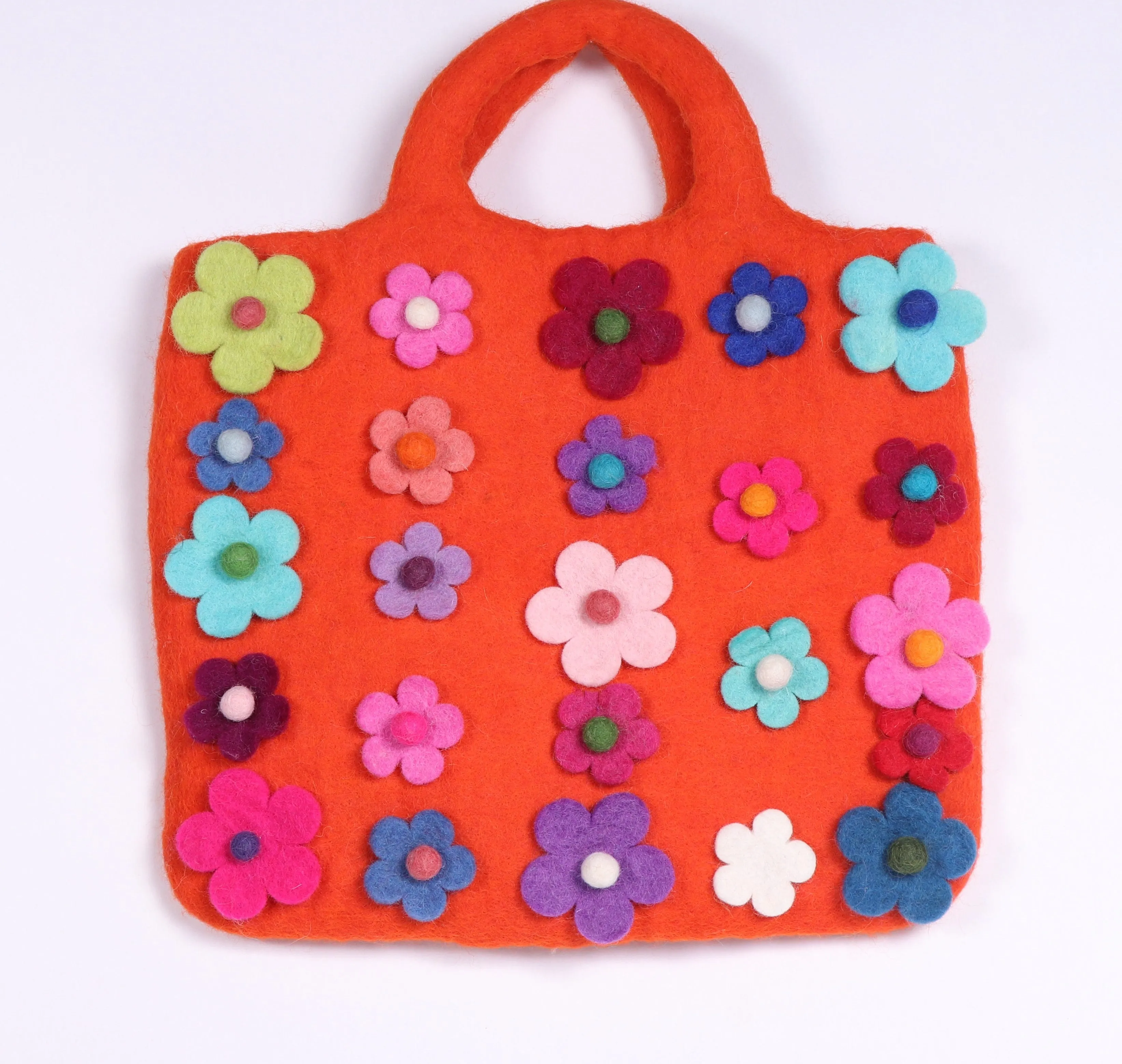 Flower felt handbag/Felt handbag