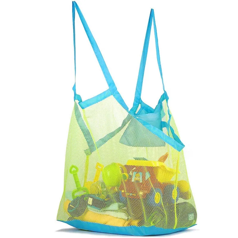 Foldable Large Kids Sand Digging Mesh Beach Toys Tote Bag