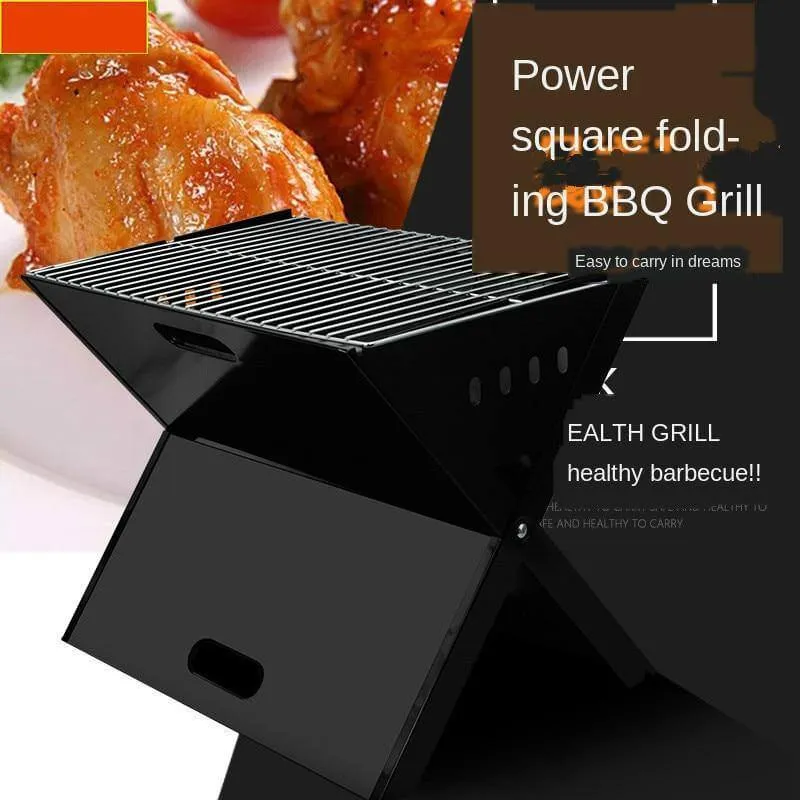 Foldable X Shaped Basic Charcoal Grill