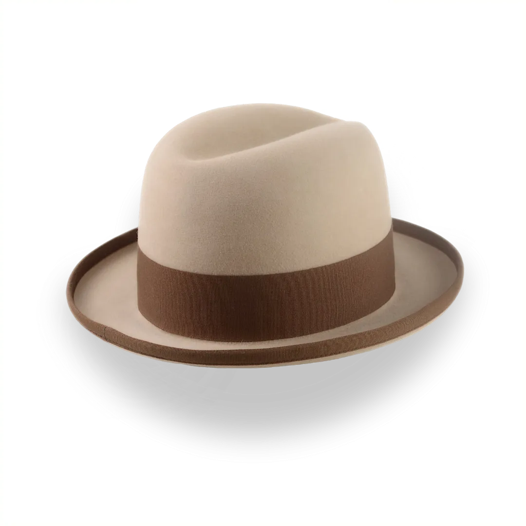 Formal Homburg Hat For Men in Premium Fur Felt | The Pigalle