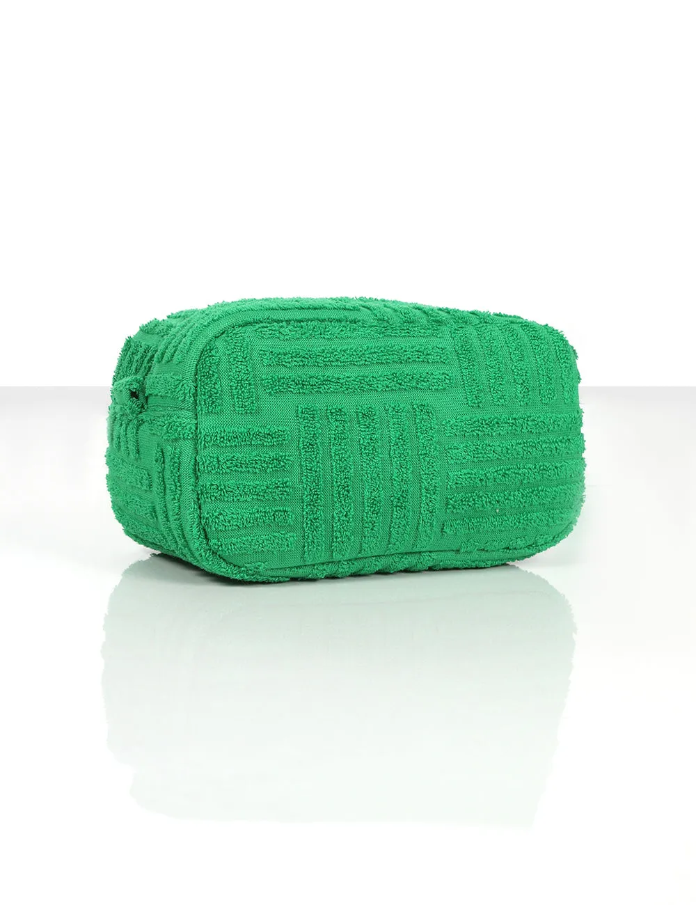 Full Glam Green Towelling Make Up Bag