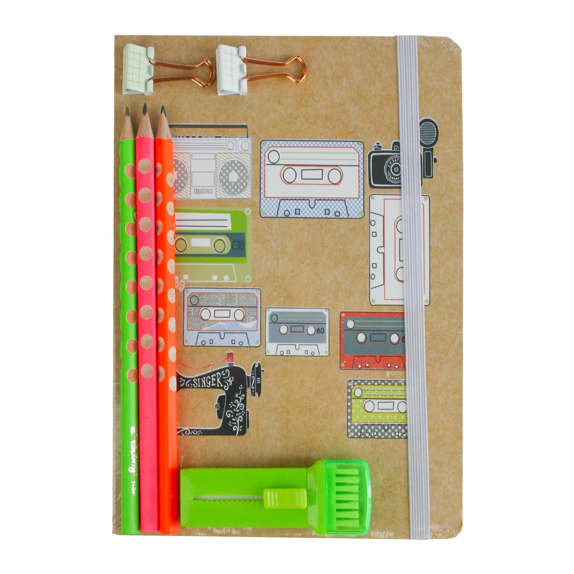 Fun Cassettes Notebook Gift Set | Perfect for Students and Professionals