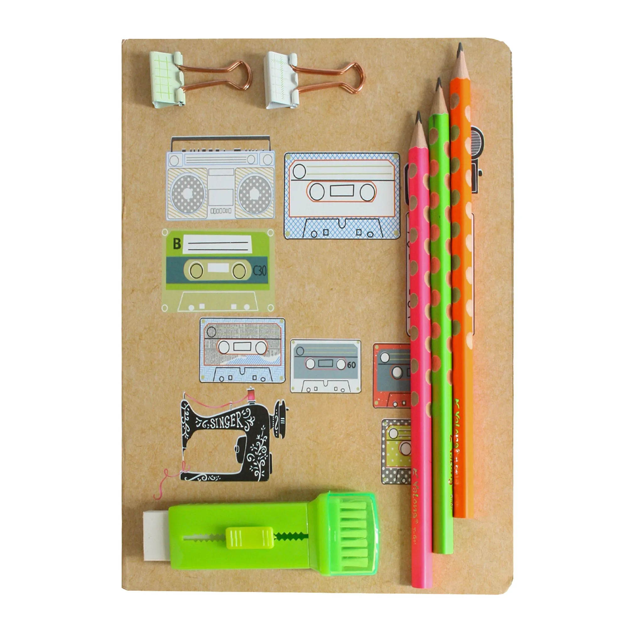 Fun Cassettes Notebook Gift Set | Perfect for Students and Professionals