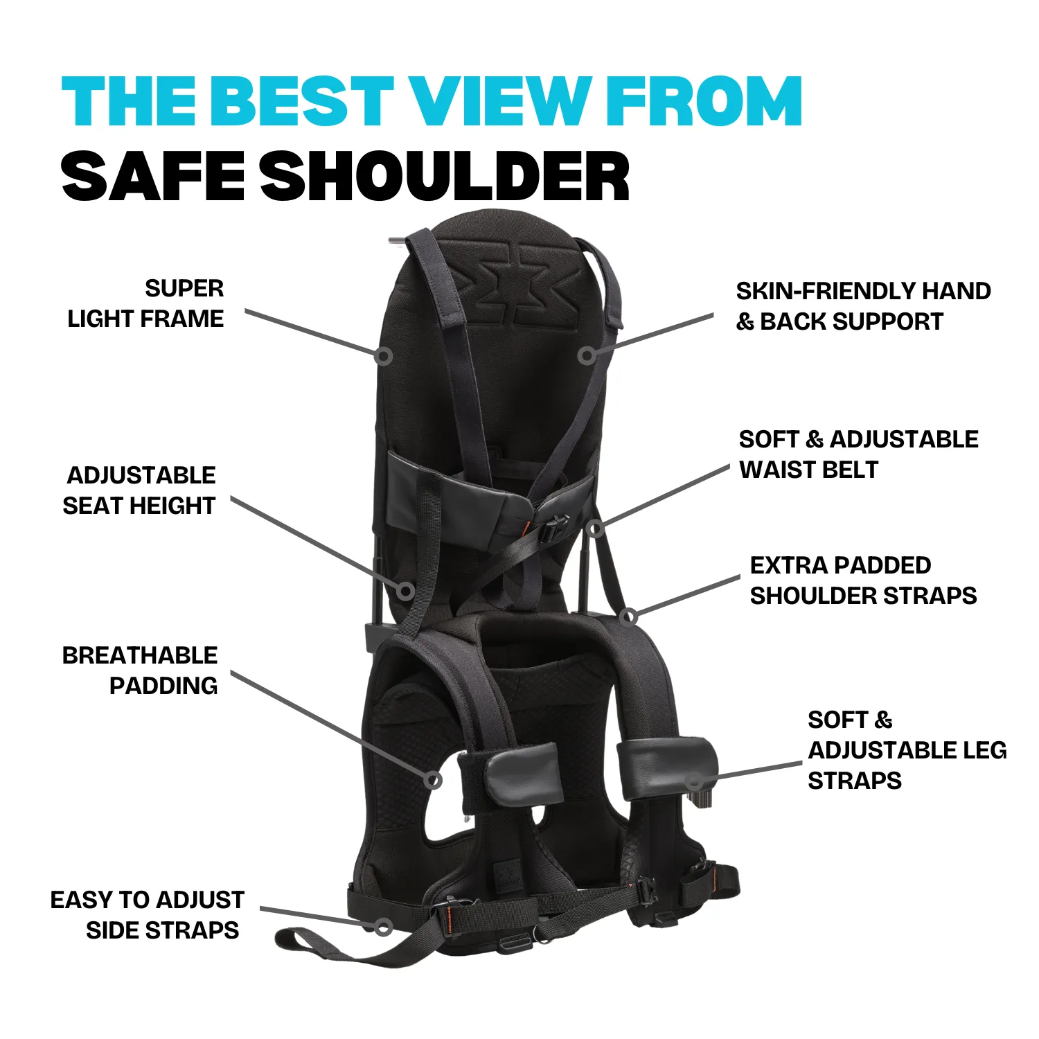 G5 Lightweight Child Shoulder Carrier Premium Black