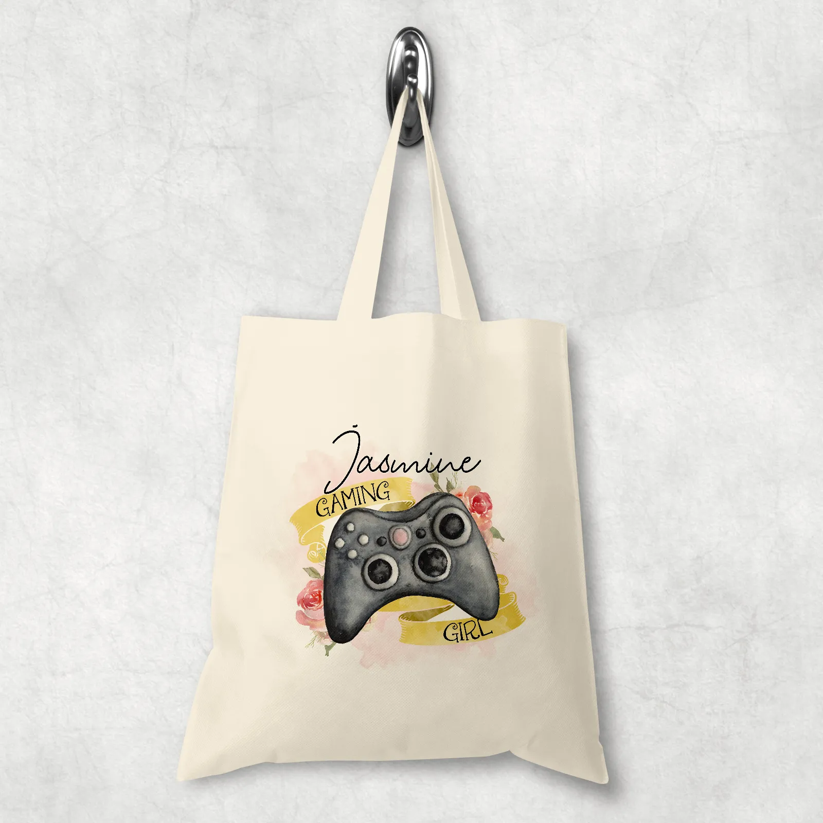 Gaming Girl Personalised Tote Bag