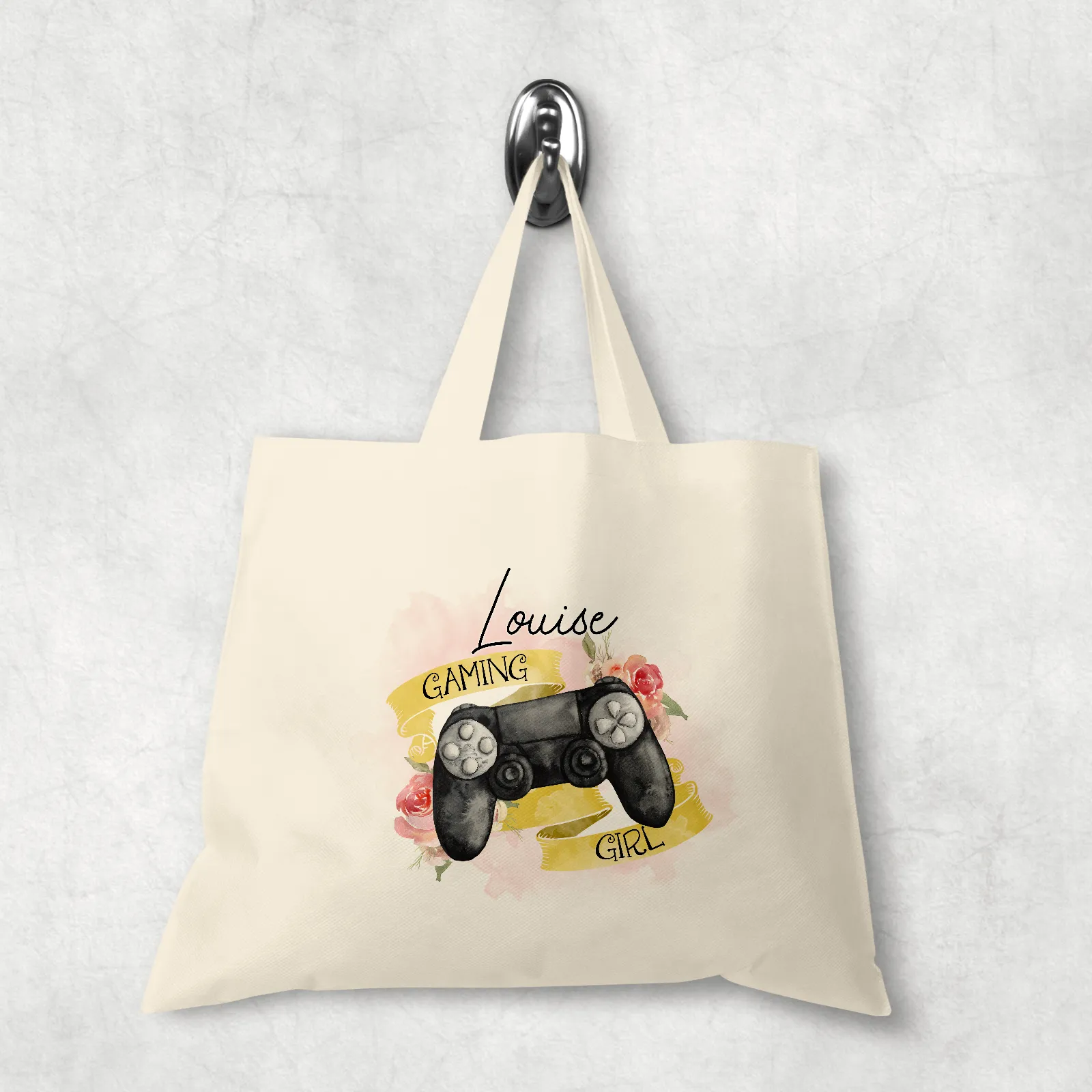 Gaming Girl Personalised Tote Bag