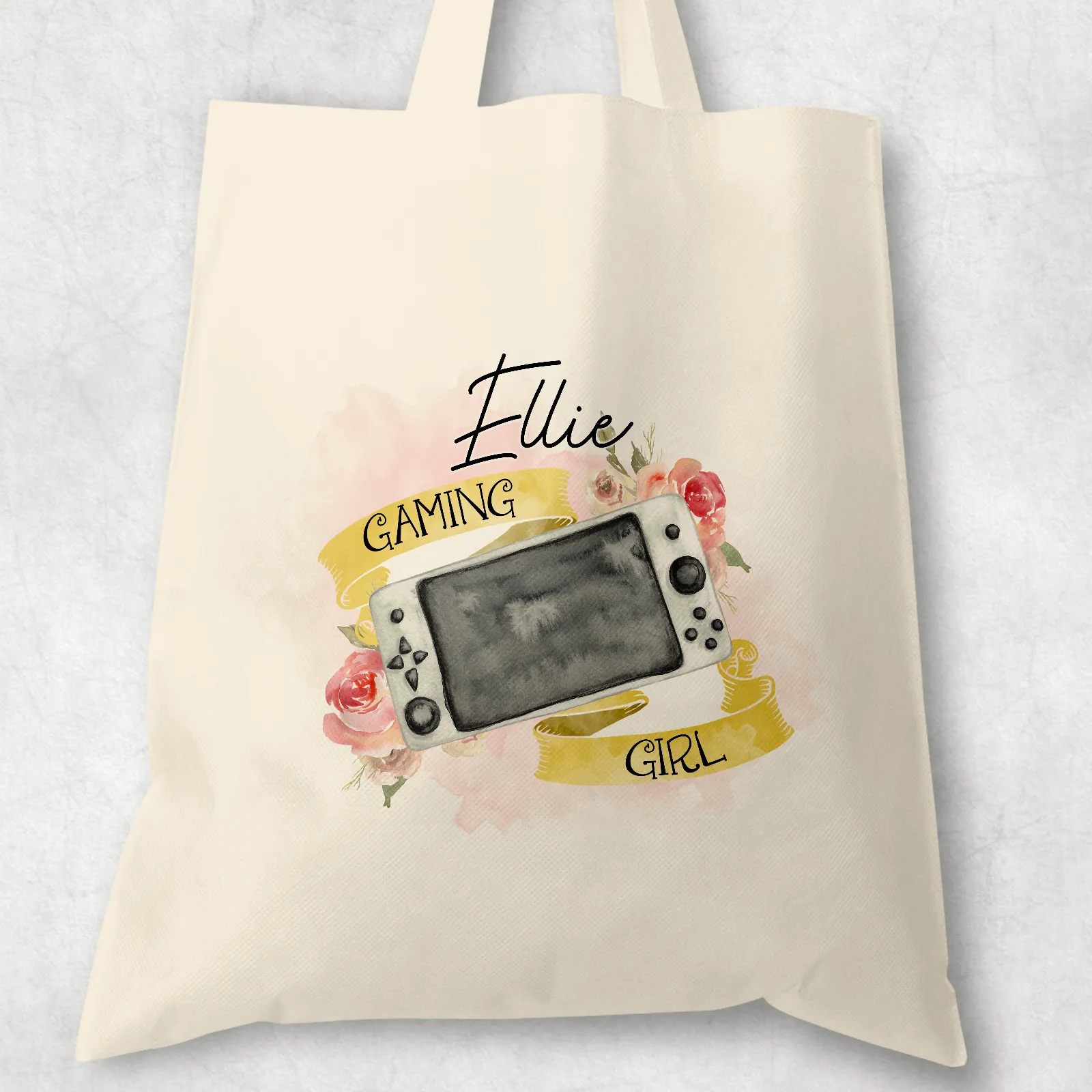 Gaming Girl Personalised Tote Bag