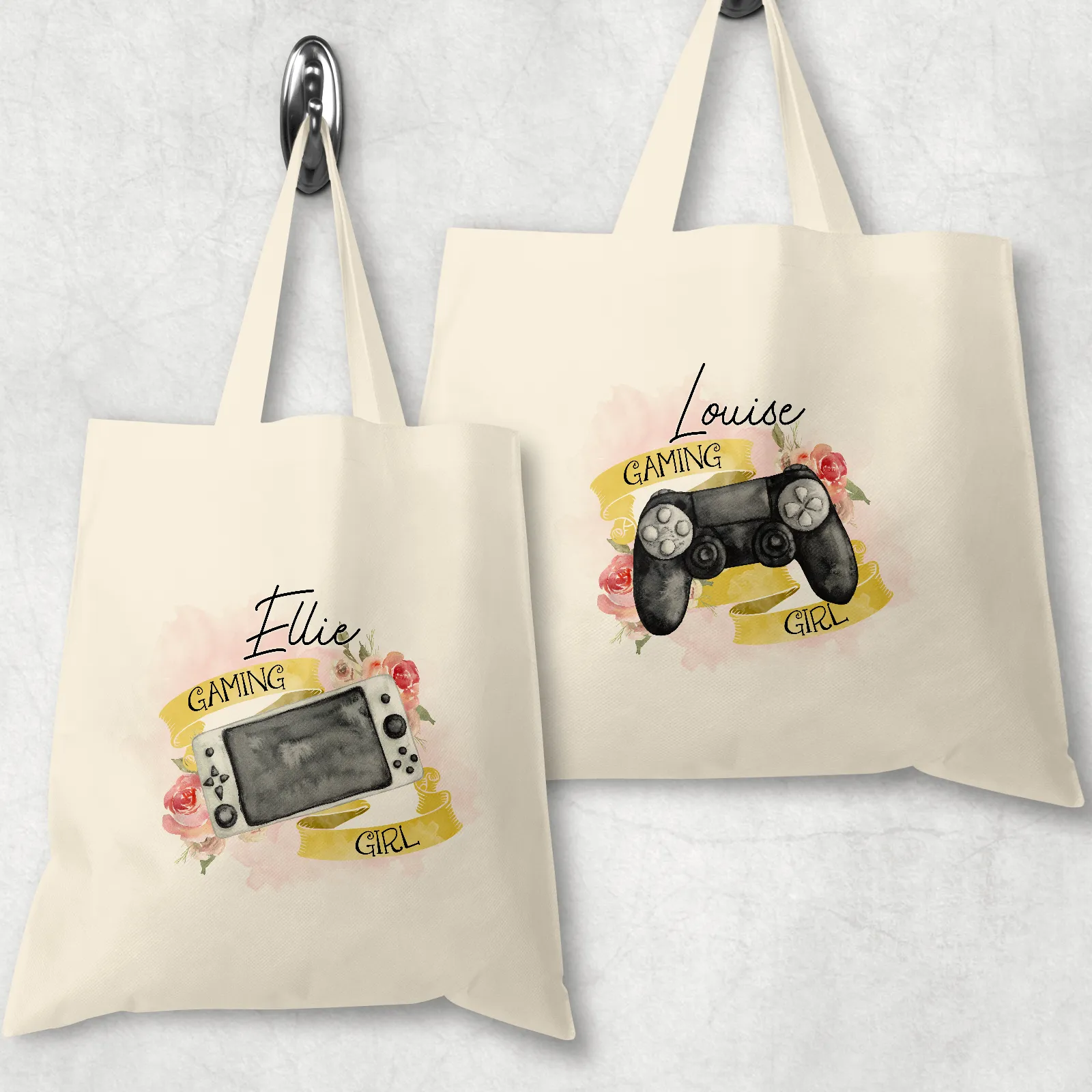 Gaming Girl Personalised Tote Bag