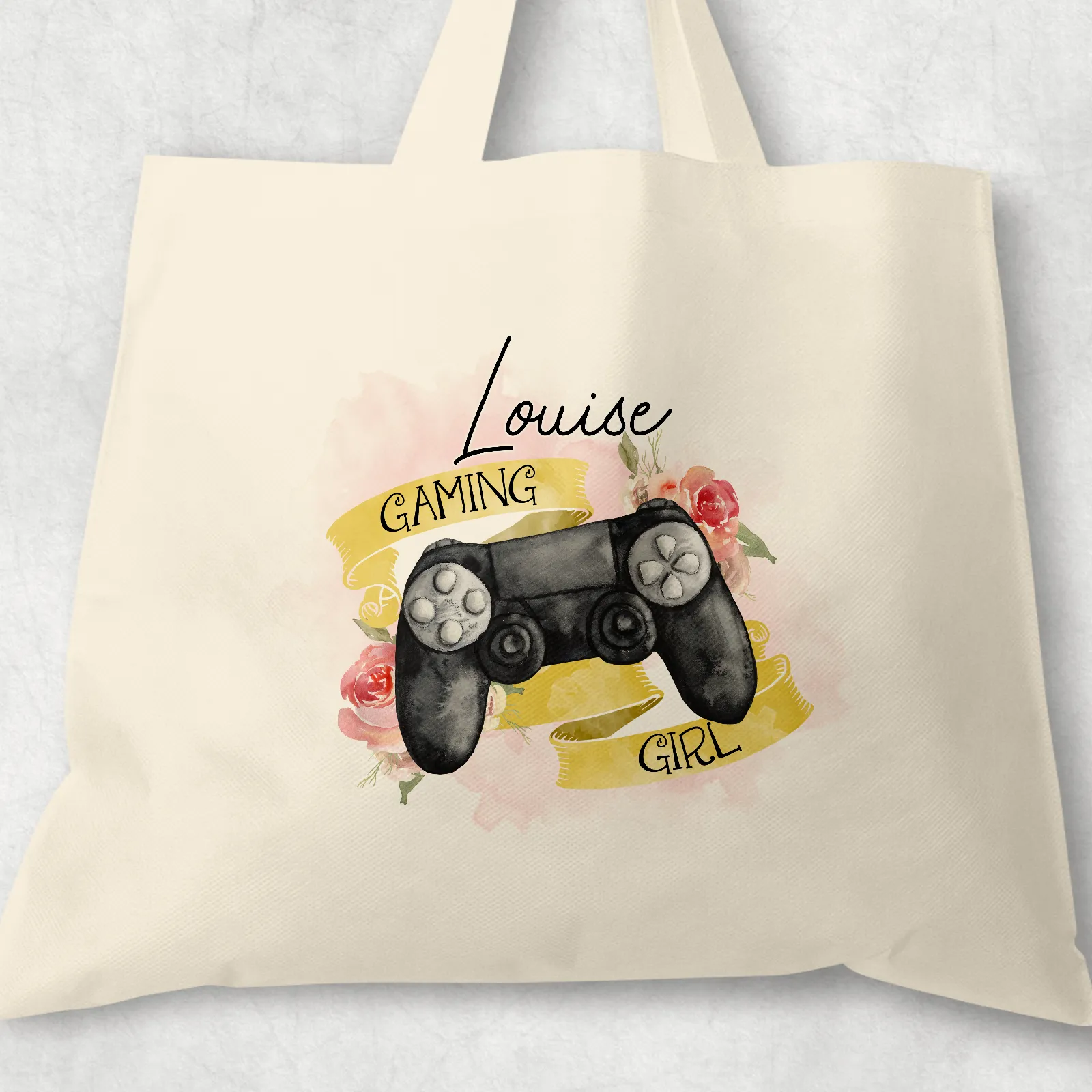 Gaming Girl Personalised Tote Bag